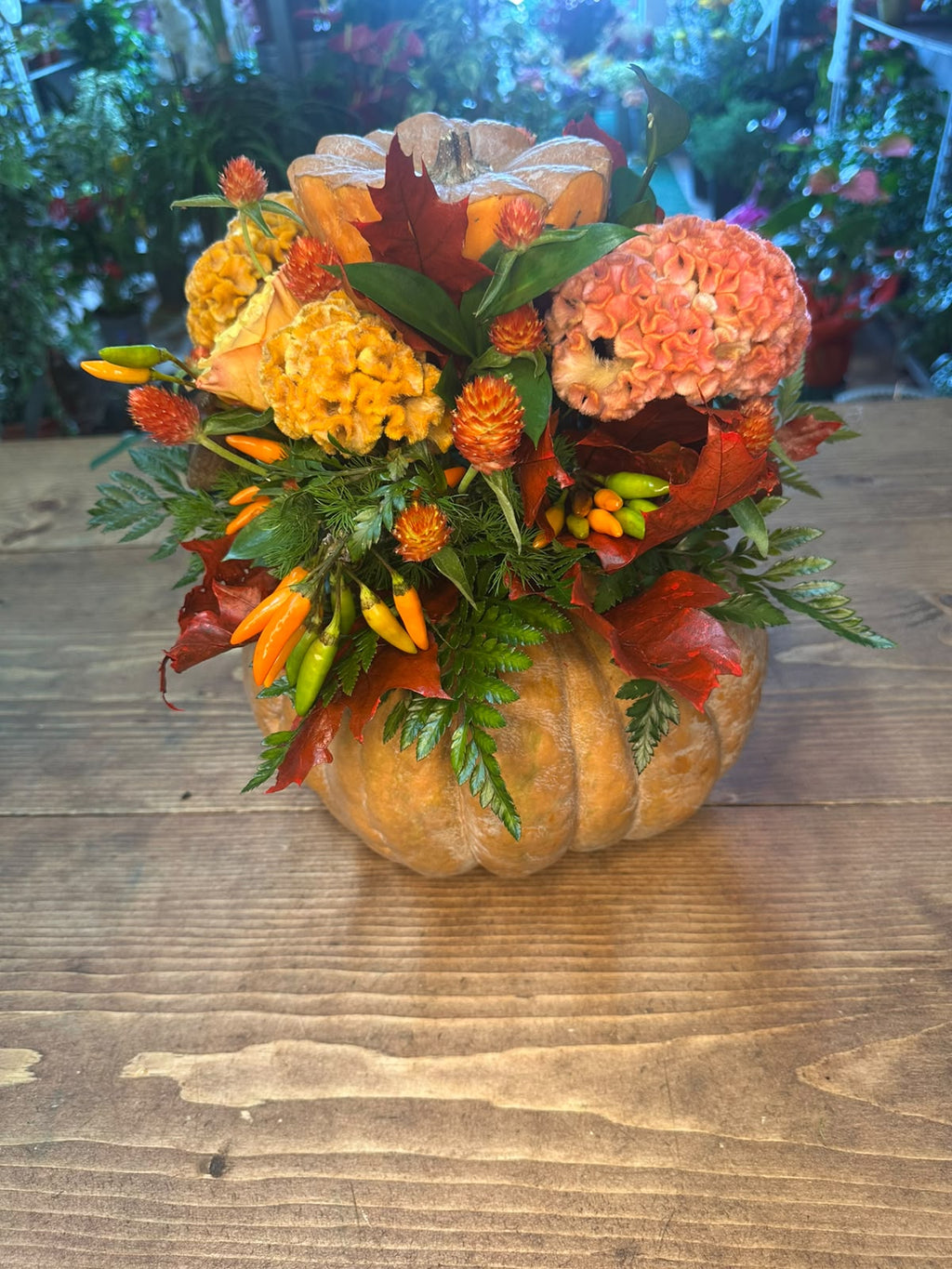 Composizione in zucca per Halloween