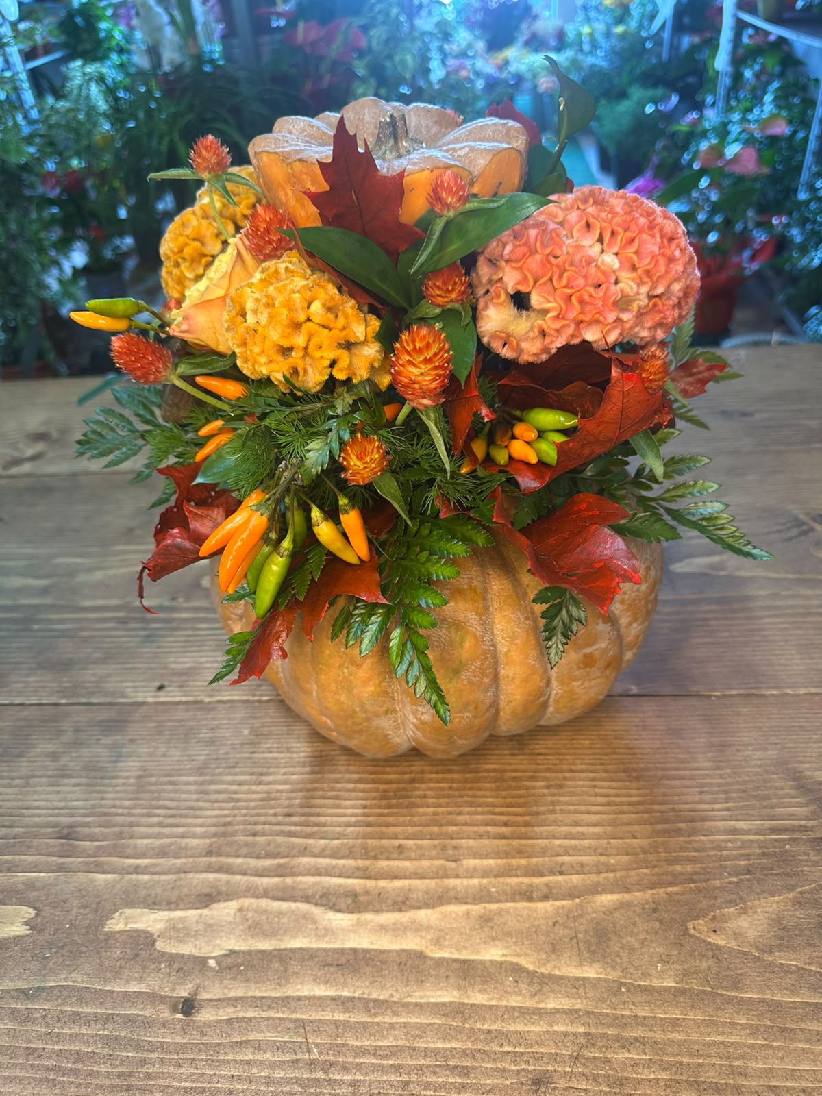 Composizione in zucca per Halloween