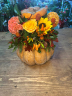 Composizione in zucca per Halloween